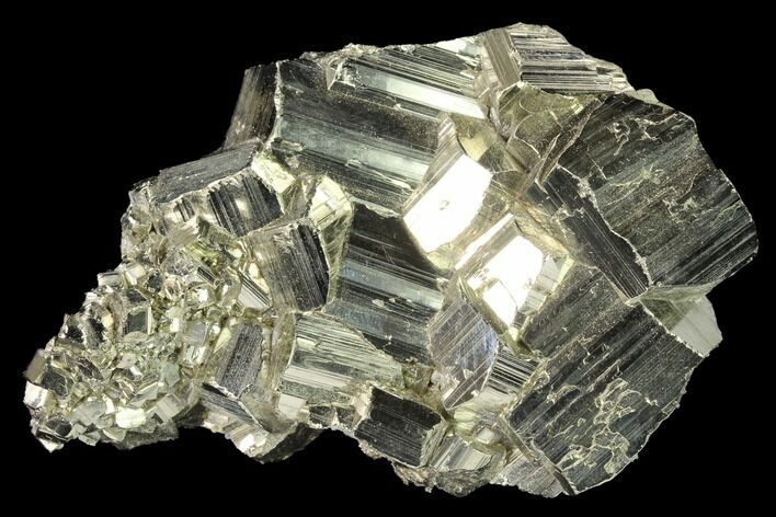 Gleaming Pyrite Crystal Cluster - Peru #142653
